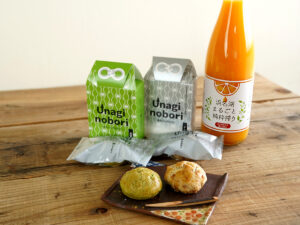 母の日ギフト うなぎのぼり和菓子と三ケ日みかんジュースセット